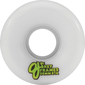 OJ WHEELS KEYFRAME PLAIN JANE 54mm 87a WHITE W/LIME