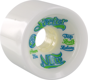 SEC9 9BALL TOPSHELF SLALOM 69mm WHT/GRN 78a