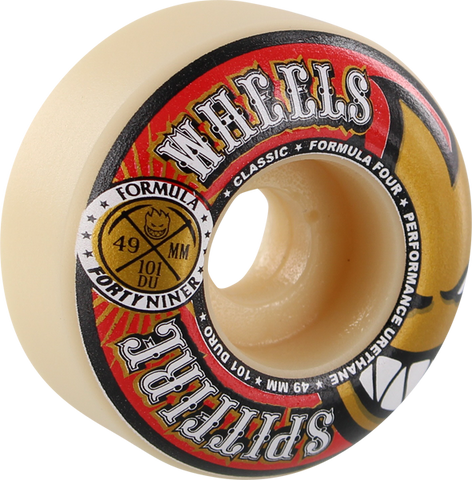 SPITFIRE FORMULA 4 101a CLASSIC FORTY NINER 49mm WHT/RED