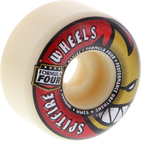 SPITFIRE F4 101a RADIALS 52mm WHT W/RED/GOLD