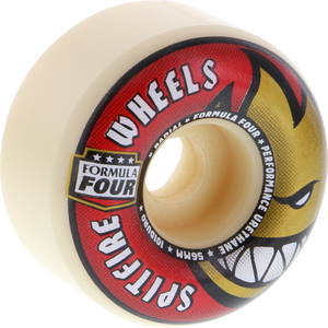 SPITFIRE F4 101a RADIALS 56mm WHT W/RED/GOLD