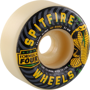 SF F4 101a RADIAL SLIM 51mm SPEED KILLS WHITE