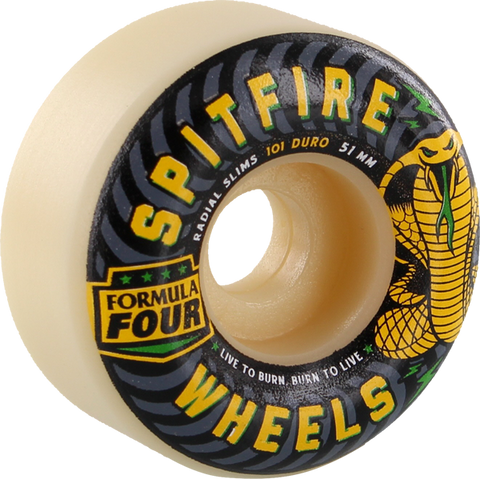 SF F4 101a RADIAL SLIM 51mm SPEED KILLS WHITE