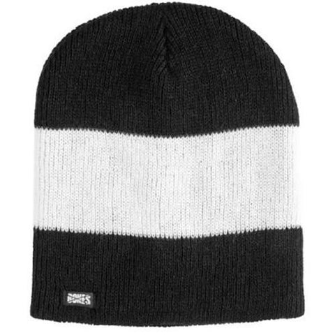 Bones Beanie: Bones Wyatt Beanie Black/White Beanies- Edge Boardshop