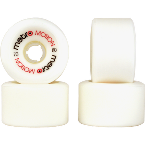 Metro Wheels: Motion 70mm 80a White Wheels- Edge Boardshop