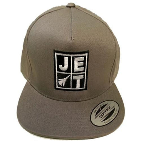 Jet Skateboards Hat: Logo Snap Back Hat Grey Hats- Edge Boardshop