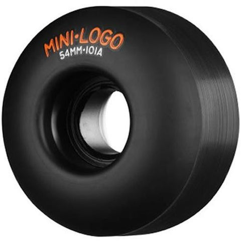 Mini Logo Skateboard Wheels:<br54mm 101a Black Set  SALE Wheels- Edge Boardshop