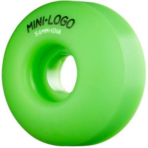 Mini Logo Skateboard Wheels: Mini-Logo 54mm 101a Green Set Wheels- Edge Boardshop