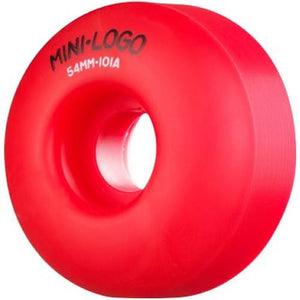 Mini Logo Skateboard Wheels: 54mm 101a Red Set  SALE Wheels- Edge Boardshop