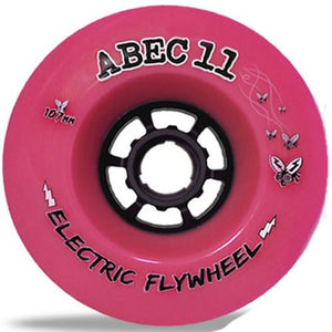 ABEC11 Longboard Wheels: Electric Flywheels 107mm 77a Pink Wheels- Edge Boardshop