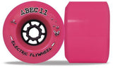 ABEC11 Longboard Wheels: Electric Flywheels 107mm 77a Pink Wheels- Edge Boardshop