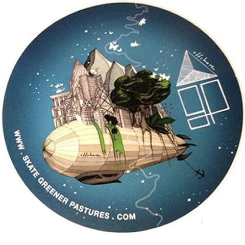 Greener Pastures Sticker: Offshore Sticker Airship Stickers- Edge Boardshop