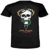 Powell T Shirt: Bones Brigade McGill Skull Snake Black T Shirts- Edge Boardshop