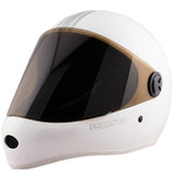 Predator Full Face Racing Helmet: Predator DH 6 White Silver Helmets Full Face- Edge Boardshop