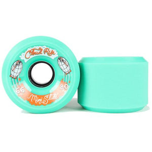 Cloud Ride Wheels: Mini Slide 66mm 80a Green Wheels- Edge Boardshop