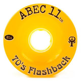 ABEC11 Longboard Wheels: Flashbacks 70mm 81a Amber Wheels- Edge Boardshop