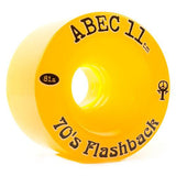 ABEC11 Longboard Wheels: Flashbacks 70mm 81a Amber Wheels- Edge Boardshop