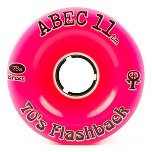 ABEC11 Longboard Wheels: Flashbacks 70mm 78a Pink Wheels- Edge Boardshop