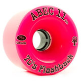 ABEC11 Longboard Wheels: Flashbacks 70mm 78a Pink Wheels- Edge Boardshop