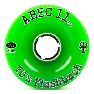 ABEC11 Longboard Wheels: Flashbacks 70mm 75a Green Wheels- Edge Boardshop