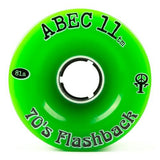 ABEC11 Longboard Wheels: Flashbacks 70mm 81a Green Wheels- Edge Boardshop