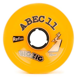 ABEC11 Longboard Wheels: Big Zigs Reflex 75mm 86a Orange Wheels- Edge Boardshop