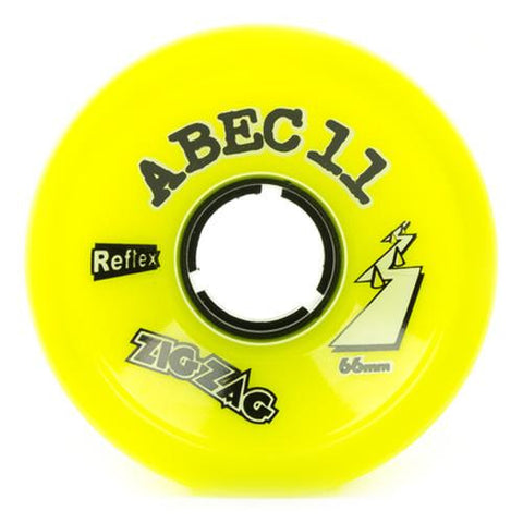 ABEC11 Longboard Wheels: ZigZags Reflex 66mm 83a Lemon Wheels- Edge Boardshop