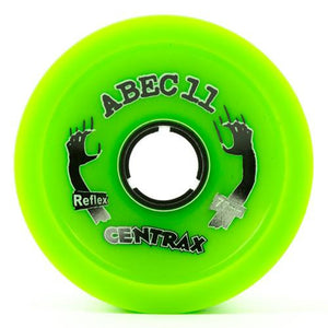 ABEC11 Longboard Wheels: Centrax Reflex 77mm 80a Lime Wheels- Edge Boardshop