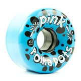 Pink Longboard Wheels:  PolkaDots 62mm 81a BLUE Wheels- Edge Boardshop