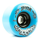 Pink Longboard Wheels: Powerballs 72mm 81a Blue Wheels- Edge Boardshop