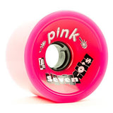 Pink Longboard Wheels: Seven-O's 70mm 78a Pink Wheels- Edge Boardshop