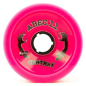 ABEC11 Longboard Wheels: Centrax Reflex 77mm 77a Pink Wheels- Edge Boardshop