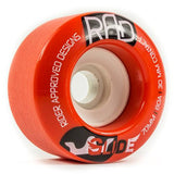 RAD Wheels: Glide 70mm 80a Round Lip Red Wheels- Edge Boardshop