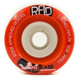 RAD Wheels: Release Freeride 72mm 80a Round Lip Red Wheels- Edge Boardshop