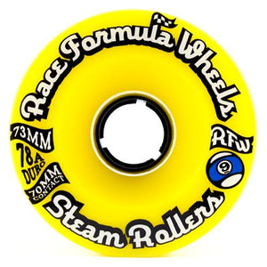 Sector 9 Longboard Wheels: RFW STEAM ROLLER 73mm 78a Yellow