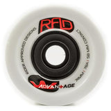 RAD Wheels: Advantage 74mm 78a Square Lip White Wheels- Edge Boardshop