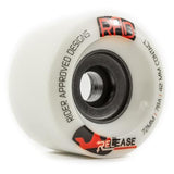 RAD Wheels: Release Freeride 72mm 78a Round Lip White Wheels- Edge Boardshop