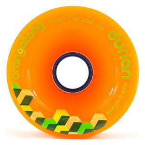 Orangatang Longboard Wheels: Durian 75mm 80a Orange Wheels- Edge Boardshop