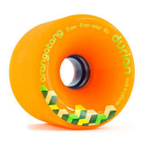 Orangatang Longboard Wheels: Durian 75mm 80a Orange Wheels- Edge Boardshop