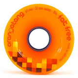 Orangatang Longboard Wheels: Fat Free 65mm 80a Orange Wheels- Edge Boardshop