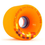 Orangatang Longboard Wheels: Fat Free 65mm 80a Orange Wheels- Edge Boardshop