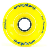 Orangatang Longboard Wheels: 4 President 70mm 86a Yellow Wheels- Edge Boardshop