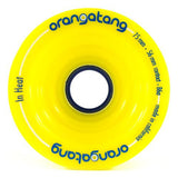 Orangatang Longboard Wheels: In Heat 75mm 86a Yellow Wheels- Edge Boardshop