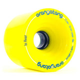 Orangatang Longboard Wheels: In Heat 75mm 86a Yellow Wheels- Edge Boardshop