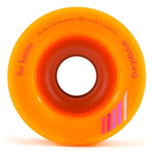 Orangatang Longboard Wheels: The Keanu 66mm 80a Orange Wheels- Edge Boardshop