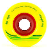 Orangatang Longboard Wheels: The Cage 73mm 86a Yellow Wheels- Edge Boardshop