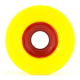 Orangatang Longboard Wheels: The Cage 73mm 86a Yellow Wheels- Edge Boardshop