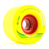 Orangatang Longboard Wheels: The Cage 73mm 86a Yellow Wheels- Edge Boardshop