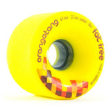 Orangatang Longboard Wheels: Fat Free 65mm 86a Yellow Wheels- Edge Boardshop