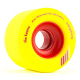 Orangatang Longboard Wheels: The Keanu 66mm 86a Yellow Wheels- Edge Boardshop